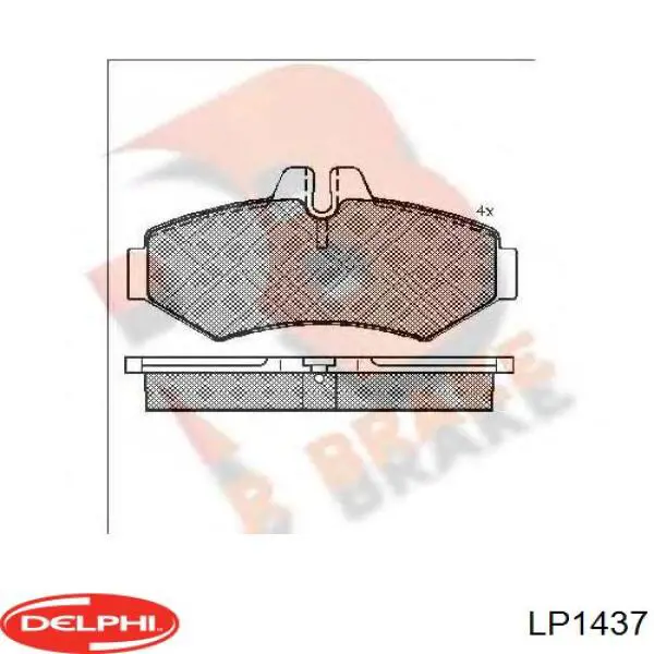 Pastillas de freno traseras DELPHI LP1437