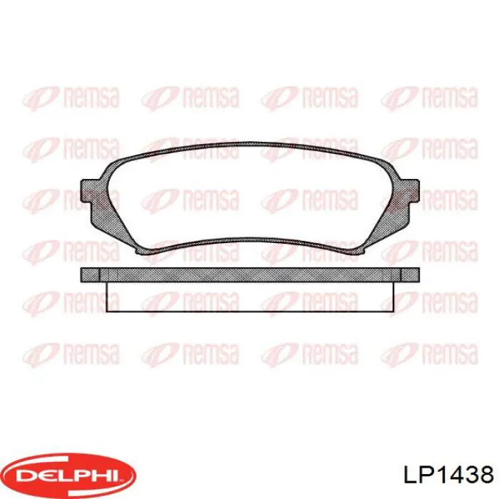 LP1438 Delphi pastillas de freno traseras