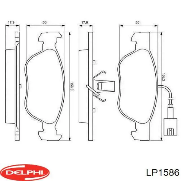 Comprar LP1586 Delphi Pastillas delanteras de freno