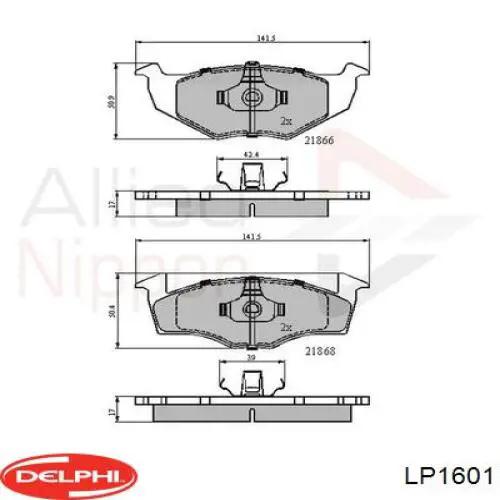 Comprar LP1601 Delphi Pastillas delanteras de freno