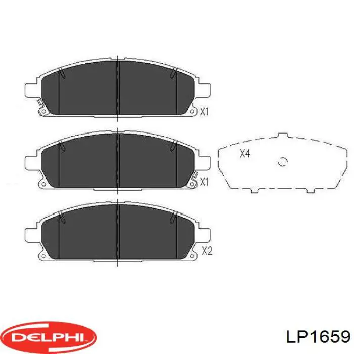 LP1659 Delphi pastillas de freno delanteras