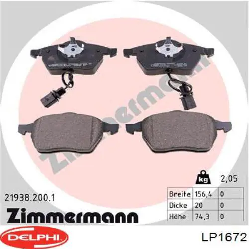 Pastillas de freno delanteras Audi A6 4F2