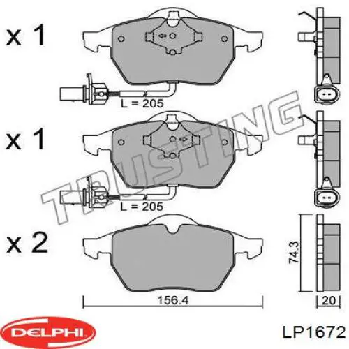 Pastillas de freno delanteras Audi A6 4F2