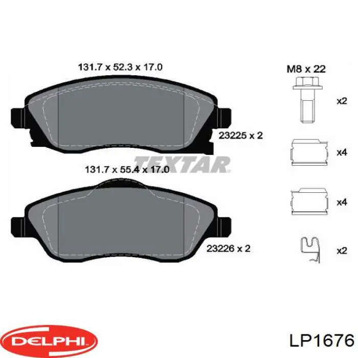 Pastillas de freno delanteras Opel Corsa F08, F68