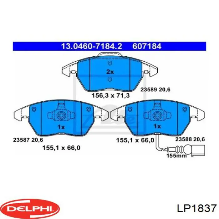 Pastillas de freno delanteras Seat Leon 2 1P1