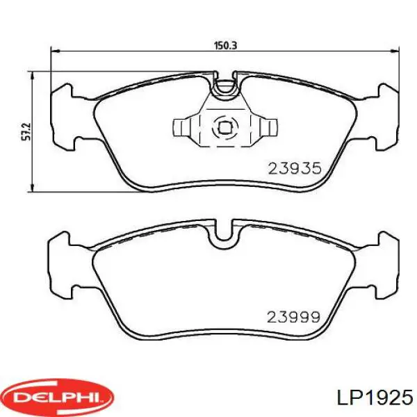 LP1925 Delphi pastillas de freno delanteras