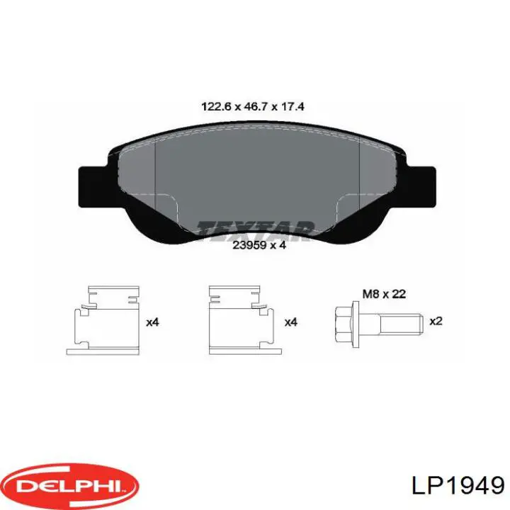 Pastillas freno delanteras Delphi LP1949 precio, desde 19,49 EUR