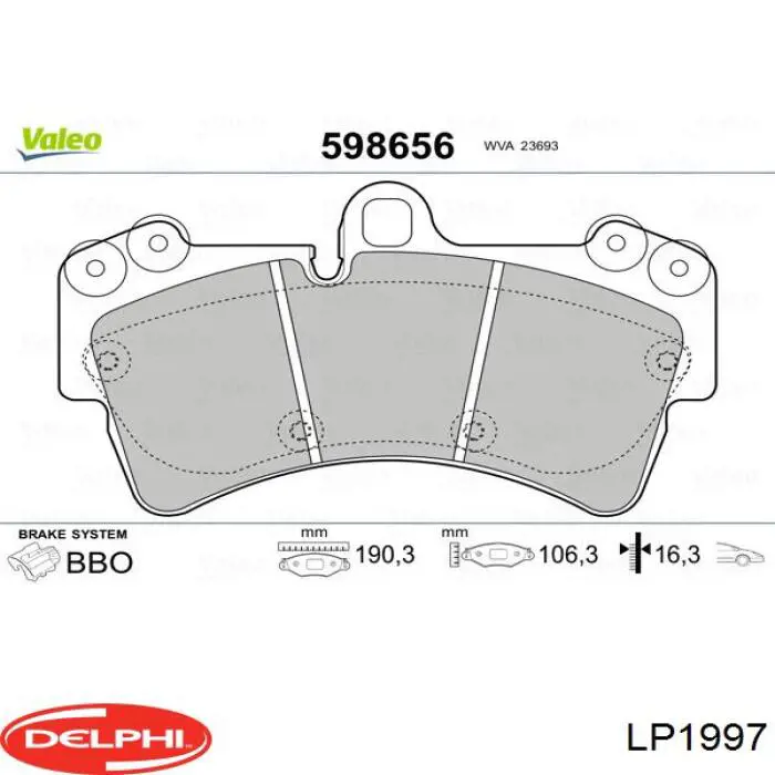 Comprar LP1997 Delphi Pastillas delanteras de freno