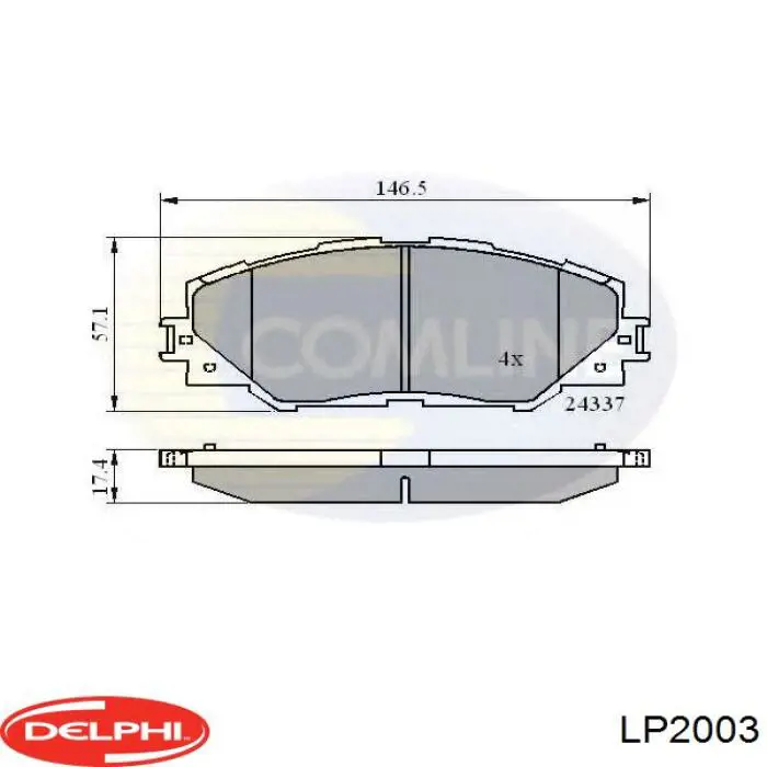 Pastillas de freno LP2003 Delphi