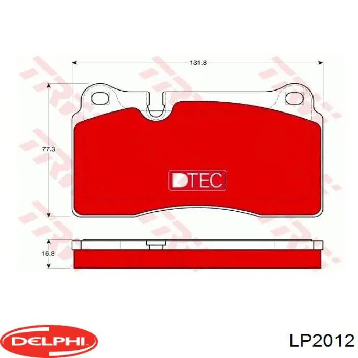 Pastillas de freno LP2012 Delphi