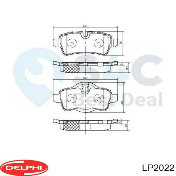 Pastillas traseras de freno Delphi LP2022 precio, desde 21,54 EUR