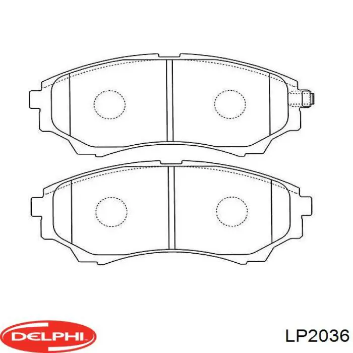 Pastillas de freno delanteras Delphi LP2036