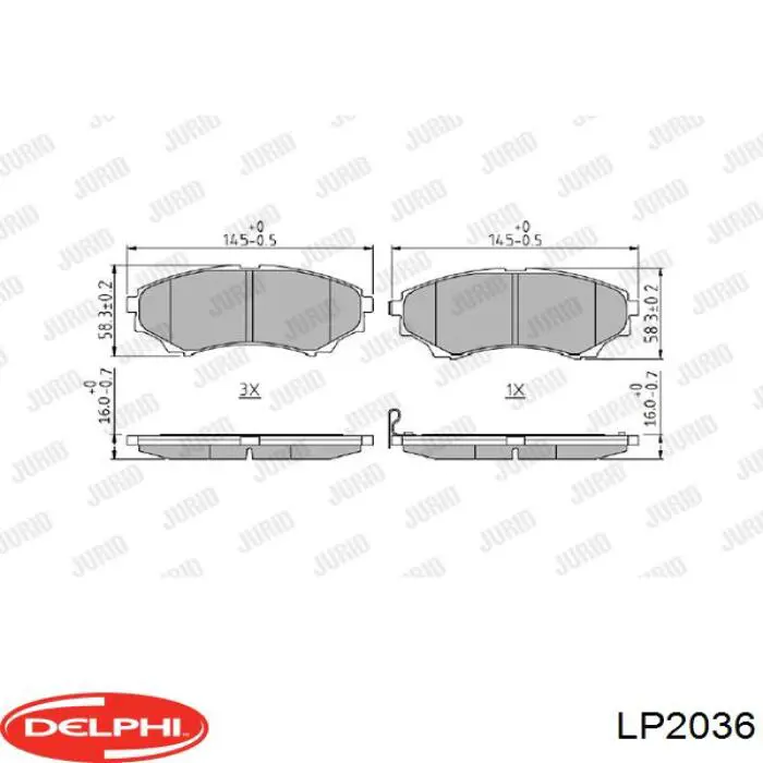 Pastillas freno delanteras Delphi LP2036 precio, desde 23,76 EUR