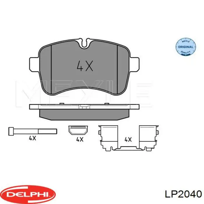 Pastillas de freno traseras LP2040 Delphi