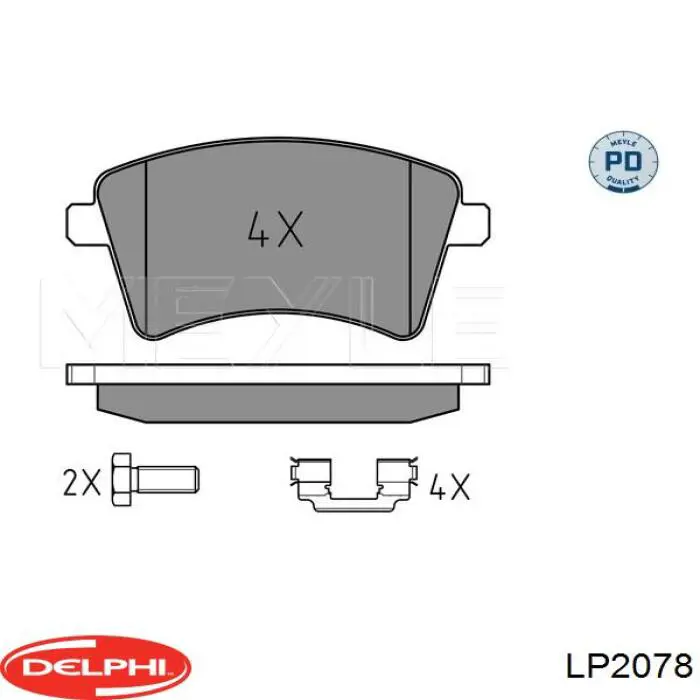 Comprar LP2078 Delphi Pastillas delanteras de freno