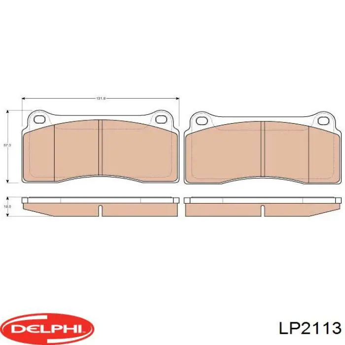 LP2113 Delphi pastillas de freno delanteras