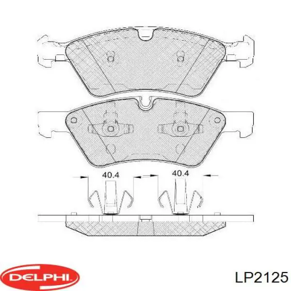 LP2125 Delphi pastillas de freno delanteras