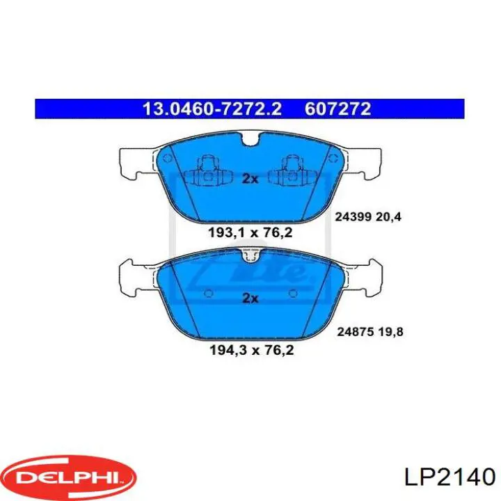 Pastillas freno delanteras Delphi LP2140 precio, desde 38,21 EUR