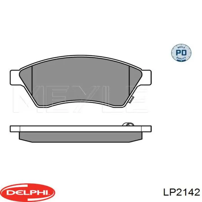 LP2142 Delphi pastillas de freno delanteras