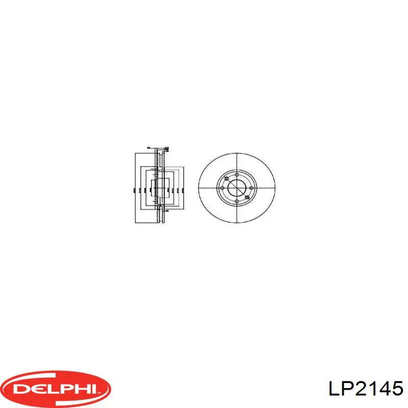 LP2145 Delphi pastillas de freno traseras