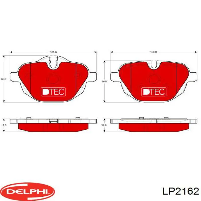 Pastillas traseras de freno Delphi LP2162 precio, desde 26,67 EUR