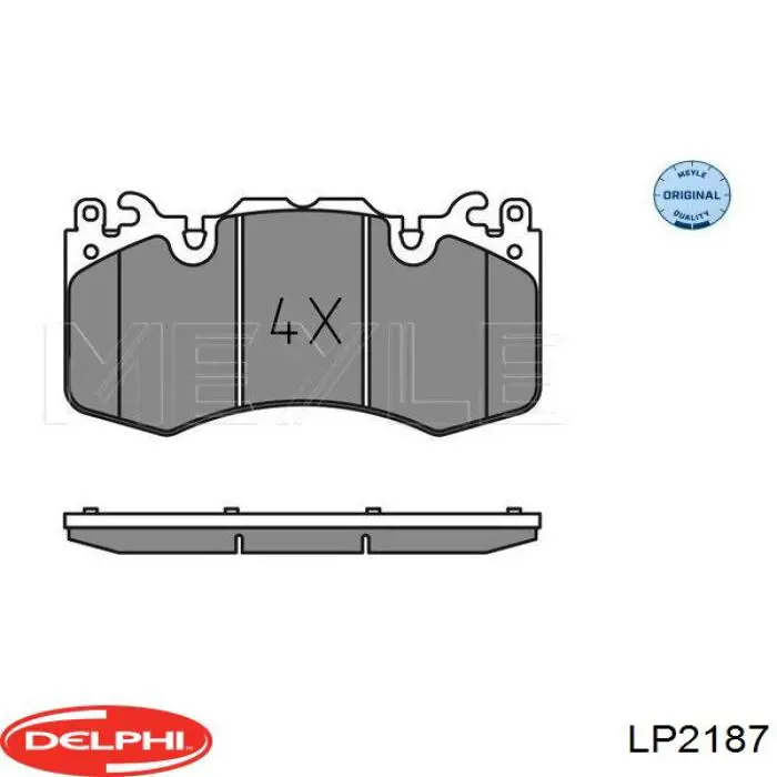 LP2187 Delphi pastillas de freno delanteras