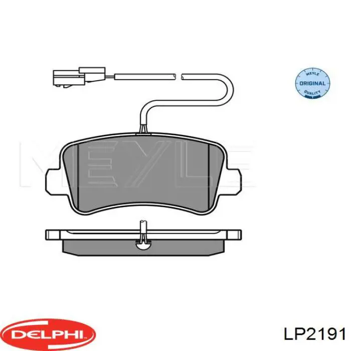LP2191 Delphi pastillas de freno traseras