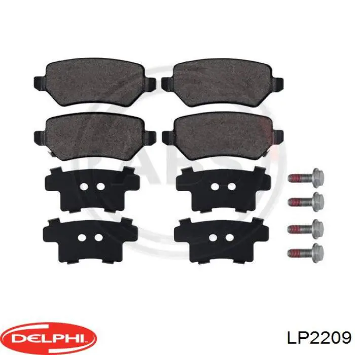 Pastillas de freno traseras LP2209 Delphi