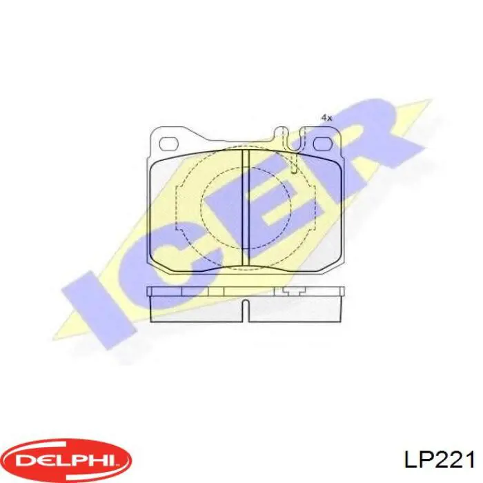 Pastillas de freno LP221 Delphi