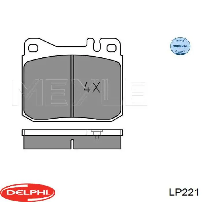 LP221 Delphi Pastillas delanteras