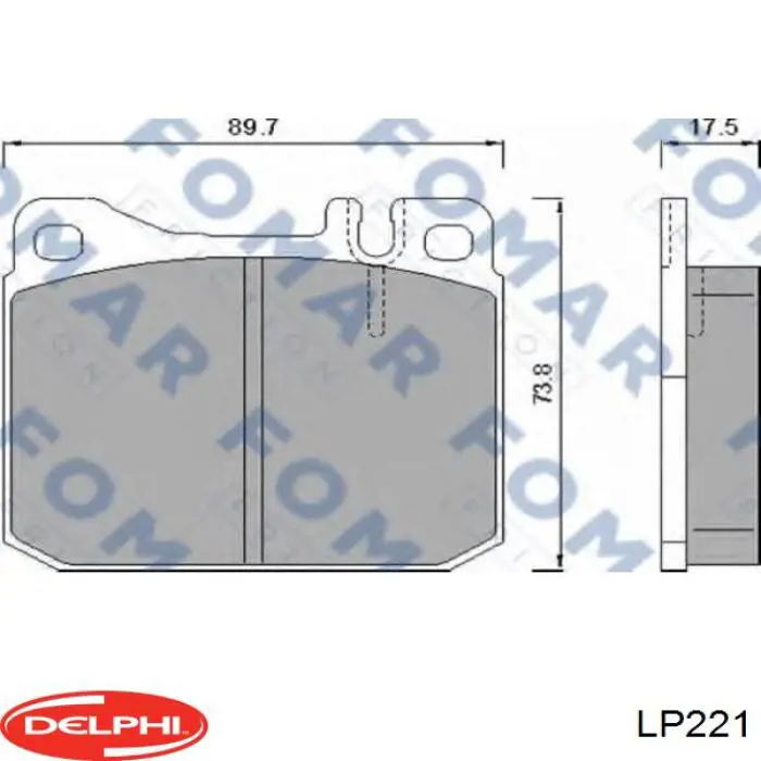 Pastillas freno delanteras Delphi LP221 precio, desde 20,86 EUR