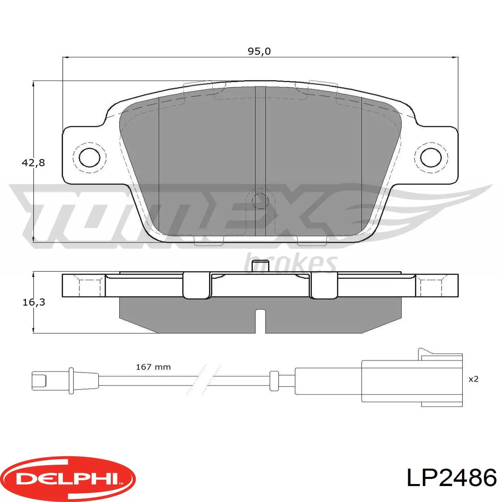 LP538 DELPHI 21158 Kit pastiglie freni predisposto per ... - AUTODOC