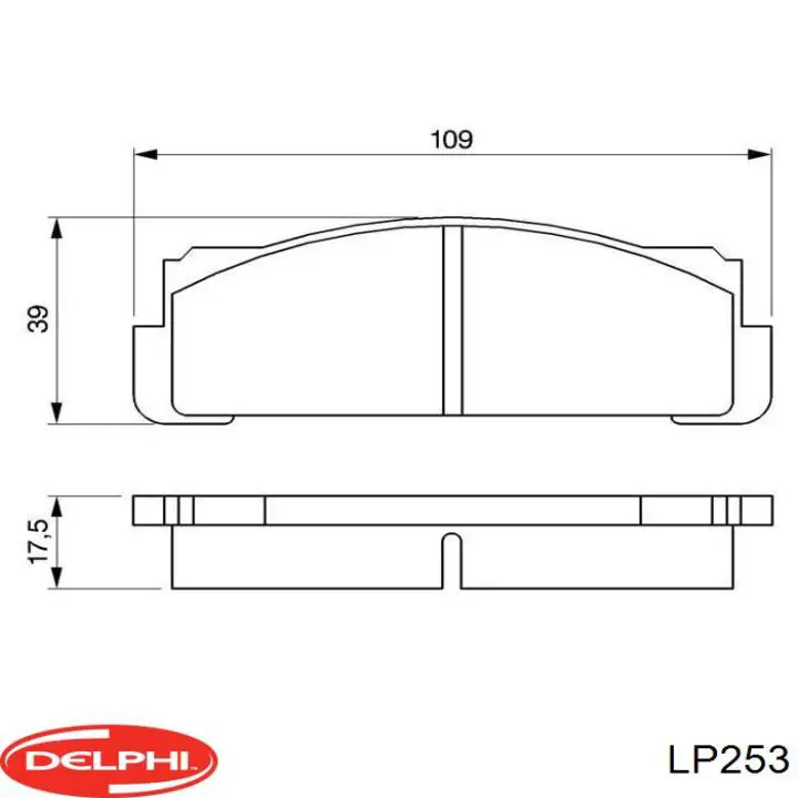 LP253 Delphi pastillas de freno delanteras