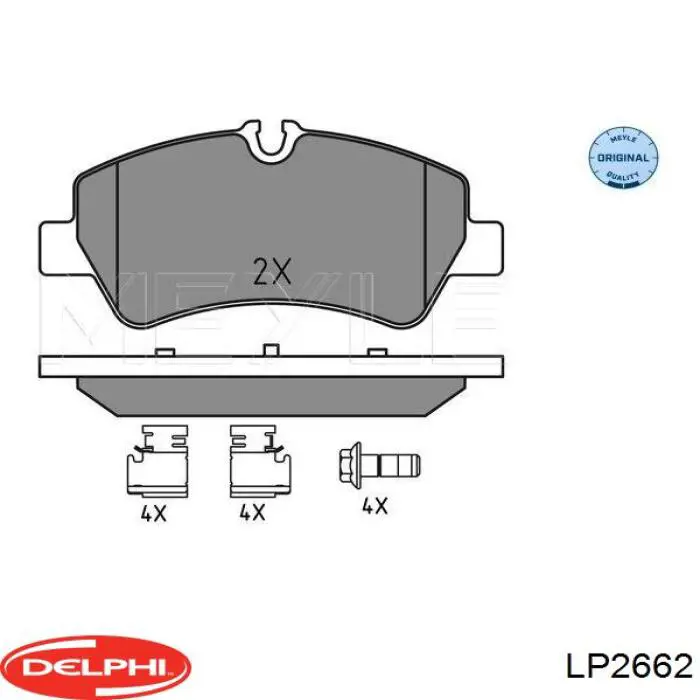 LP2662 Delphi pastillas de freno traseras