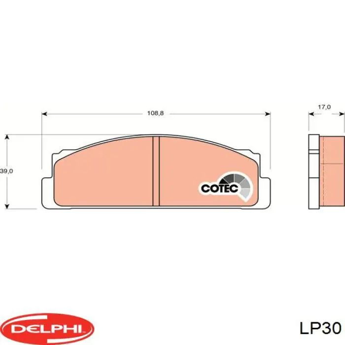 LP30 Delphi Pastillas delanteras