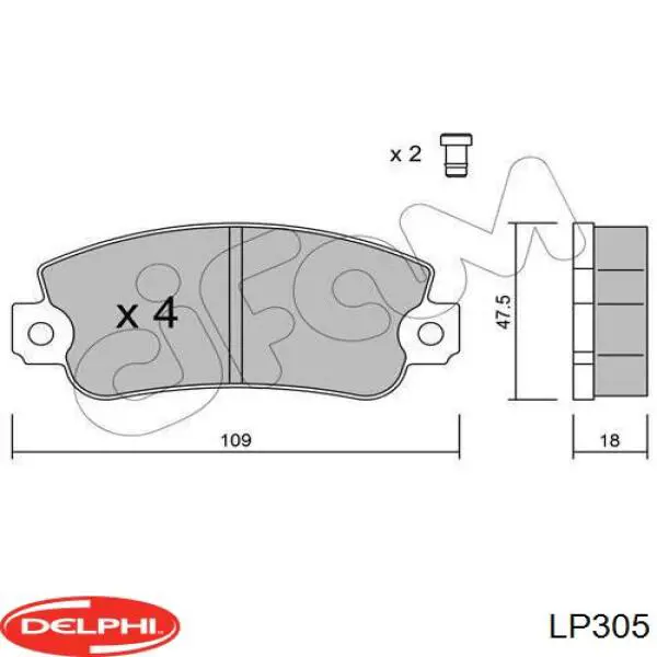 Comprar LP305 Delphi Pastillas delanteras de freno