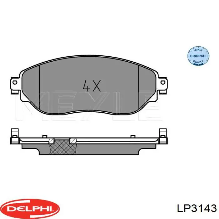 LP3143 Delphi pastillas de freno delanteras