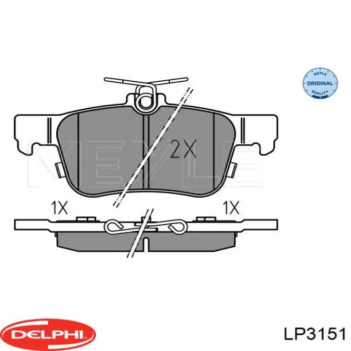 Comprar LP3151 Delphi Pastillas de freno traseras