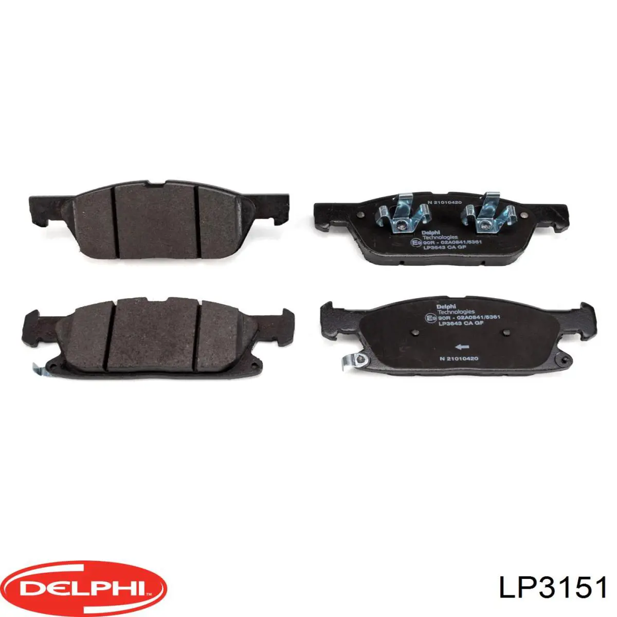 Pastillas de freno traseras LP3151 Delphi