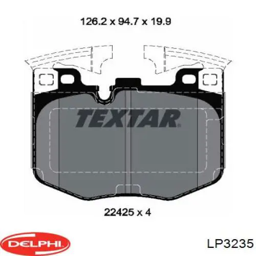 LP3235 Delphi pastillas de freno delanteras