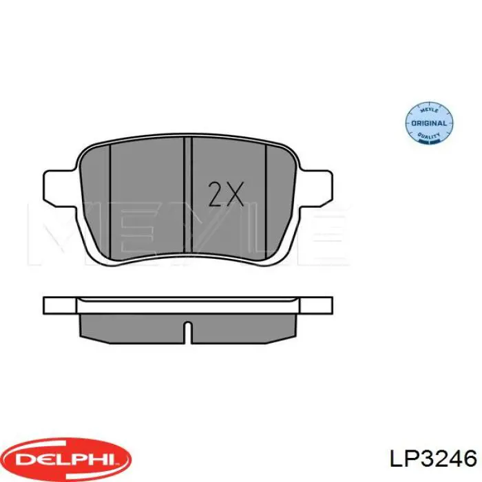 LP3246 Delphi pastillas de freno traseras