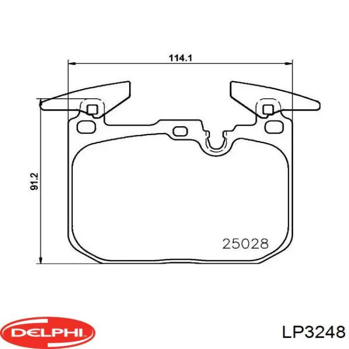 LP3248 Delphi pastillas de freno delanteras