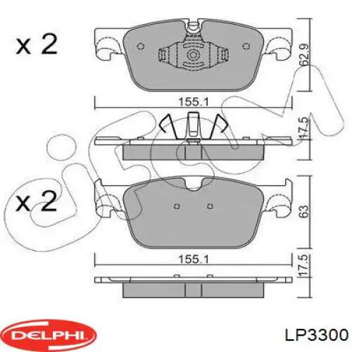 Pastillas freno delanteras Delphi LP3300 precio, desde 48,76 EUR