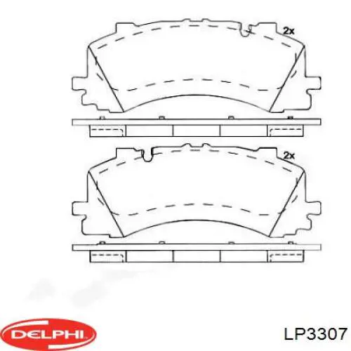 LP3307 Delphi pastillas de freno delanteras