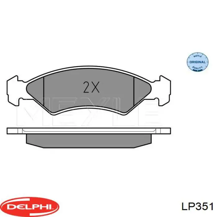 LP351 Delphi pastillas de freno delanteras