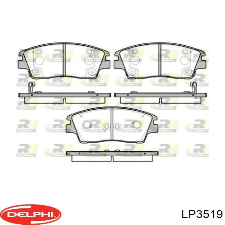 LP3519 Delphi pastillas de freno delanteras