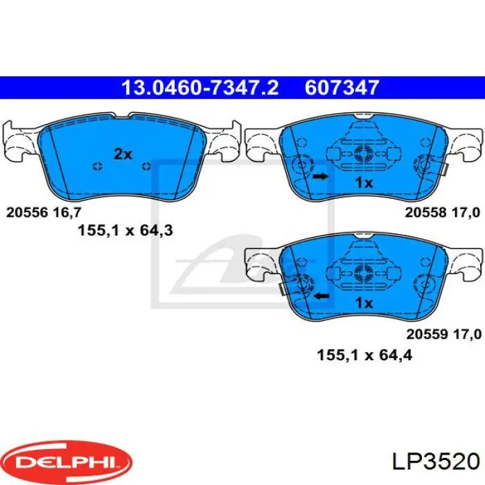 Pastillas de freno BRF1900PRIME Ford