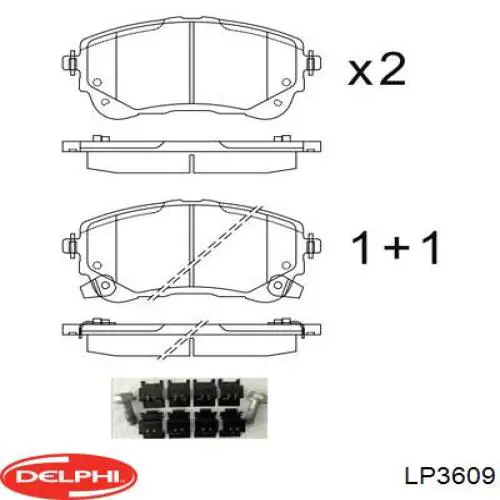 Comprar LP3609 Delphi Pastillas delanteras de freno