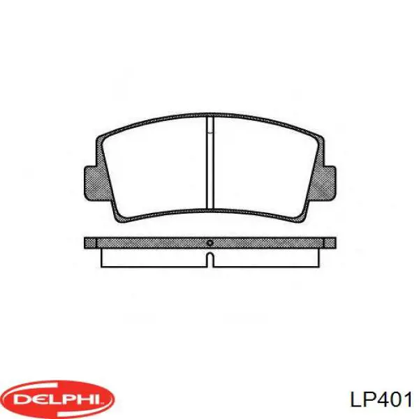 Pastillas de freno traseras LP401 Delphi