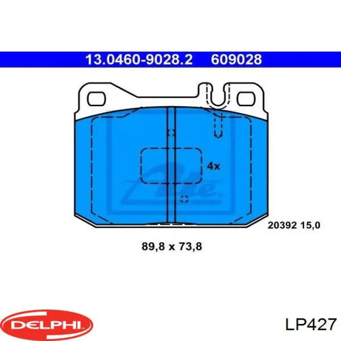 Pastillas freno delanteras Delphi LP427 precio, desde 19,93 EUR